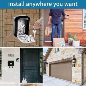 Mitoymia Wall Mount Key Safe – Gray Secure Lock Box