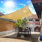 Sun Shade Sail Rectangle, Patio Sunshade Cover Canopy - Durable Fabric Cloth for Outdoor Garden Yard Pond Pergola Sandbox Deck Courtyard (10' x 12' Rectangle, Sage)