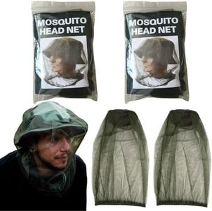 IATAHI Head Net Mesh Rete per Insetti Rete per la Testa, Zanzariera per il Viso, Cappello Antimalvagio, protezione per il viso per campeggio, escursionismo, pesca, protezione da insetti e zanzare