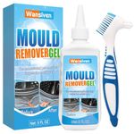 Wansiven Mould Remover, Washing Machine Mould Remover Gel, Effectively Removes Black Mold for Bathroom, Toilet, Washing Machine rubber, Kitchen Sink, Tile Stain 140g (140g)