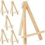 Juvale 6-Pack Wooden Easel, Mini Easel Stands and Place Card Holders for Table Top Artwork Display, Invitations, Photos, Party Favors, DIY Arts and Crafts Projects (7 Inches)