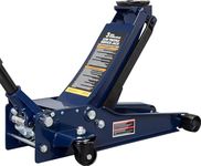 TCE ATZ830026XU Torin Hydraulic Ultra Low Profile Heavy Duty Steel Service/Floor Jack with Dual Piston Quick Lift Pump, 3 Ton (6,000 lb) Capacity, Blue