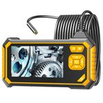 COFANKIA Inspection Camera,4.3'' Screen 1920P HD Digital Borescope, Industrial Endoscope IP67 Waterproof with 7.9mm, Sewer Camera with 6 LED Lights,16.5FT Semi-Rigid Cable