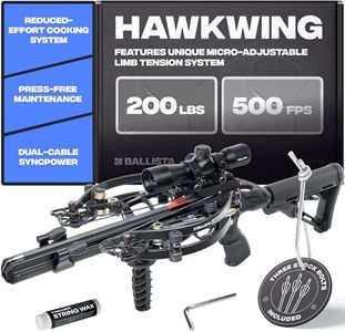 BALLISTA Hawkwing Adjustable Compound Crossbow, 500 FPS, 200 lb