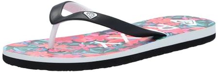 Roxy Women's Tahiti Sandal Flip-Flop, Black/Cactus Flower 242, 11 Little Kid