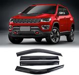 NOPOCA Window Vent Visor Compatible with Jeep Compass 2017-2024 Window Wind Deflector 4pcs Vent Shade，Window Rain Deflectors Accessories，Window rain Guards Accessories 94346