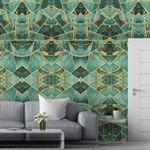 The Decor Co. Non-Adhesive Wallpaper 50 Sq ft Water & Dust Resistant Vinyl Coated Decorative Paper Roll Cover for Home Office Wall (920503, 1 Roll, 53 x 1000 cm)