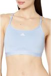 adidas Women's Aeroreact Training Light-Support Padded Bra, Blue Dawn, Small A-C