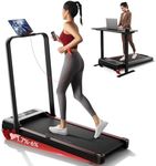 RHYTHM FUN Treadmill with Incline, Walking Pad with Handle Bar,300lbs Walking Pad with APP, Portable Folding Walking Treadmills for Home/Office with Low Noise