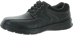 Clarks Men's Cotrell Walk Oxford, Black Oily Leather, 11.5 US