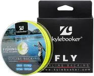 Kylebooker Fly Fishing Dacron Braided Backing Line Abrasion Resistant Trout Fly Line (20lb-100yds,Fluo Yellow)