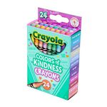 CRAYOLA Colours of Kindness Crayons - Assorted Colours (Pack of 24) | Colours That Represent Good Feelings | Ideal for Kids Aged 3+