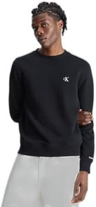 Calvin Klein Jeans Mens Ck Essential Regular Crewneck Sweatshirt, Ck Black