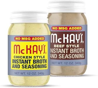 McKay's Chicken and Beef Flavored Soup Seasoning, Gluten Free, Vegetarian Instant Broth, Bullion Powdered Seasoning, Good on Meats, Veggies or in Soup! (No MSG Added Variety, 2 Pack)