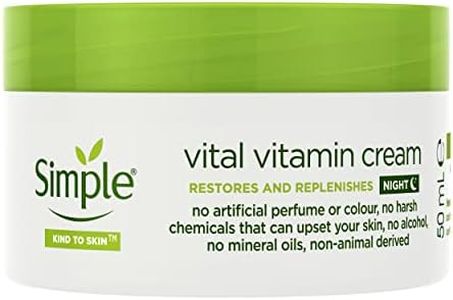 Simple Kind to Skin Vital Vitamin Night Cream restores and replenishes skin face moisturiser 50 ml