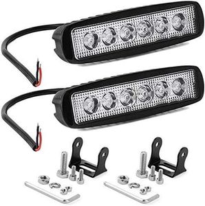 Willpower 2pcs 6 Inch 18W LED Work Light Spot Beam Super Slim LED Light Bar Single Row 12V 24V Offroad Driving Lights Fog Lamps for Truck Tractor Boat 4x4 Car 4x4 Car ATV SUV
