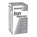 HealthAid Iron Bisglycinate - 30 Vegetarian Tablets