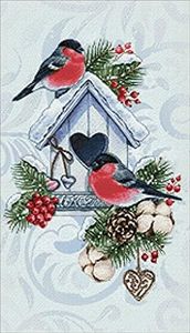 Diamond Art Winter Bullfinches 40х70 Cs2584 - Diamond Painting Kit