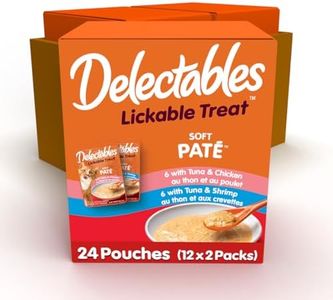 Hartz Delectables Soft Pate Lickable Wet Cat Treats, Flavour Variety, 24 Pack