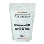 Texturestar Pure Titanium Dioxide TiO2-500g (17.6oz) | USP & Food Grade, White Color Powder for Baking, Brighten White Chocolate or Buttercream, Vegan