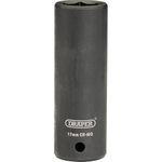 Draper Expert HI-TORQ 1/2" 17mm Deep Impact Socket | 6 Point Hex Socket | Chrome Vanadium Steel Wrench Accessory | 12743