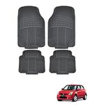 Kozdiko Car Simple Rubber Black Floor Mat Set of 4 Pcs for Maruti Suzuki Old Swift