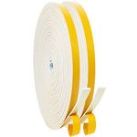 Adhesive Weather Stripping Foam Tape, 6mm(B) x 1.5mm(D)/20m Draught Excluder Foam Strip Tape Seal Self Adhesive for Door Window Against Cold Draught/Anti-Collision/Soundproof/Waterproof/Dustproof