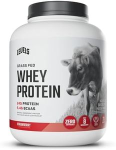 Levels Grass Fed 100% Whey Protein, No Hormones, Strawberry, 5LB
