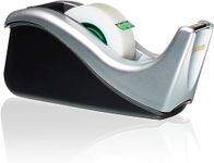 Scotch Tape Dispenser in Silver with 1 Roll of Scotch Magic Tape 19mm x 33m - Ideal For School, Home And Office