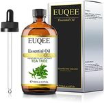 EUQEE Tea Tree Essential Oil (4 oz/118 ml) Pure Essential Oil with Glass Dropper, Great for Aromatherapy, Humidifier, Candle Making