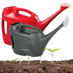 6L Slimline Watering Cans Red/Green Plastic Watering Can With Rose Head Garden Plants Indoor & Outdoor Water Sprinkler For Easy Pouring & Better Control (Green, 1 x 6L Watering Can)