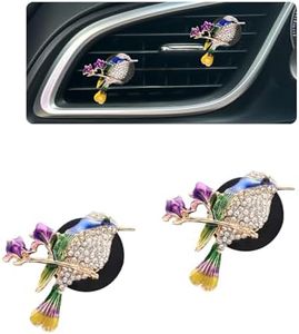 ORIESSE Hummingbird Air Vent Clips Car Fresheners,2pcs Bling Cute Bird Diffuser for Car Decor,Blue Accessories for Women