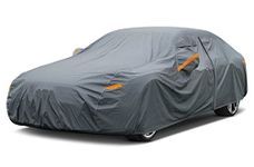 GUNHYI 16 Layers Car Cover Waterproof All Weather, Heavy Duty Outdoor Car Cover Universal Fit Sedan Toyota Camry, Tesla Model 3, Honda Accord, Nissan Altima, Kia K5/Stinger, Hyundai Sonata etc.