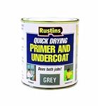 Rustins GYPU500 500ml Quick Dry Primer Undercoat - Grey