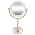 10X/1X Natural-Light Tabletop Makeup Mirror