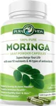 PURA VIDA MORINGA Capsules Single Origin Moringa Powder Organic. Moringa Leaf. Energy, Metabolism, & Immune Support. 120ct. 500mg Caps.