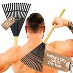 Back Scratcher | Lightweight, Oversized Rake Back Scratcher | 15 Prongs, Wider Size Scratching Claw | Anti-Slip Handle | Ergonomic Back Scratcher for Men and Women | Backscratchers for Adults (Black)