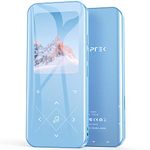 32GB MP3 Player with Bluetooth 5.3, AGPTEK A09X 2.4" Screen Portable Music Player with Speaker Lossless Sound with FM Radio, Voice Recorder, Supports up to 128GB, Blue