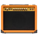 LyxPro 40 Watt Electric Guitar Amplifier | Solid State Studio Amp with 8” 4-Ohm Speaker, Custom EQ Controls, Drive, Delay, ¼” Passive/Active/Microphone Inputs, Aux in & Headphone Jack - Sunburst