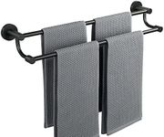Alise Bath Double Towel Bars,Towel Hanger Towel Racks for Bathroom,Wall Mount Towel Holder SUS304 Stainless Steel Towel Rails 24 Inch,Matte Black,GOY4600-B