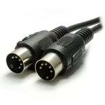 kenable MIDI 5 Pin DIN Plug to 5 Pin DIN Plug Cable 1m Black [1 metres]