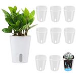 10 Pack 3 inch Self Watering Pots for Indoor Plants, 3 inch Self Watering Plant Pots with Water Level Indicator and Multiple Vents, Self Watering Planters for Indoor Plants, Flowers, Succulent, Herbs
