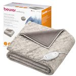 Beurer HD75 Cosy Nordic Electric Blanket with 6 Temperature Settings, Soft Heated Throw with Luxurious Faux Fur, Automatic Switch-Off & Safety System, Machine-Washable, 180 x 130 cm, 100 watts