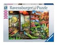 Ravensburger Kyoto Japanese Garden Teahouse 1000 Piece Jigsaw Puzzle for Adults -17497 - Every Piece is Unique, Softclick Technology Means Pieces Fit Together Perfectly, Multicolor, 27 x 20 inches
