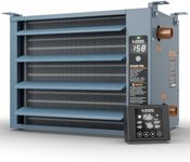 ALECOIL 50,000 BTU Hydronic Hanging Unit Heater with Remote Control - Water to Air Heat Exchanger for Garage and Outdoor Wood Furnace - HHA50-Pro, Blue