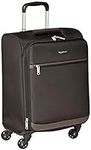 Amazon Basics Soft-Sided Luggage Carry-On / Cabin Size Spinner with 4 Wheels approved for most Airlines - 53cm / 21 inches, Black