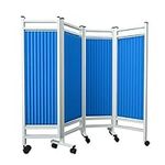 Folding Rolling Privacy Screen, Medical Privacy Screen On Wheels, 6ft Tall Foldable Room Divider Temporary Fence For Clinic/Patient/Exam Room