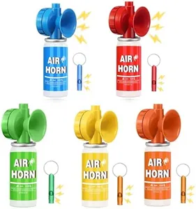 1.4oz Boat Air Horn,130DB Loud Mini Safety Bear Horn Can,Air Horns for Self Defense,Emergency,Sporting Events,Camping essentials,5 Pack