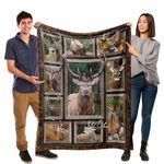 Deer Blanket,Buck Deer Fleece Blanket Throw,Gift for Hunting Lover,Woodland Fleece Throw Blanket for Men,Women,Kid,Super Soft Plush Deer Blanket Throw,50"x60"