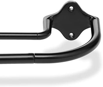 Amazon Basics Room Darkening Blackout Double Curtain Rod - 48" to 88", Black